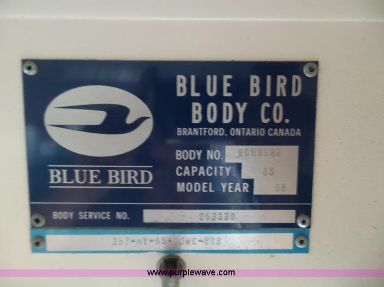 image for item L5081 1998 International 3800 Blue Bird school bus