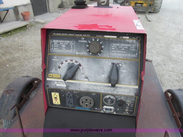 image for item R9475 Lincoln Weldon Power G8000 welder/generator