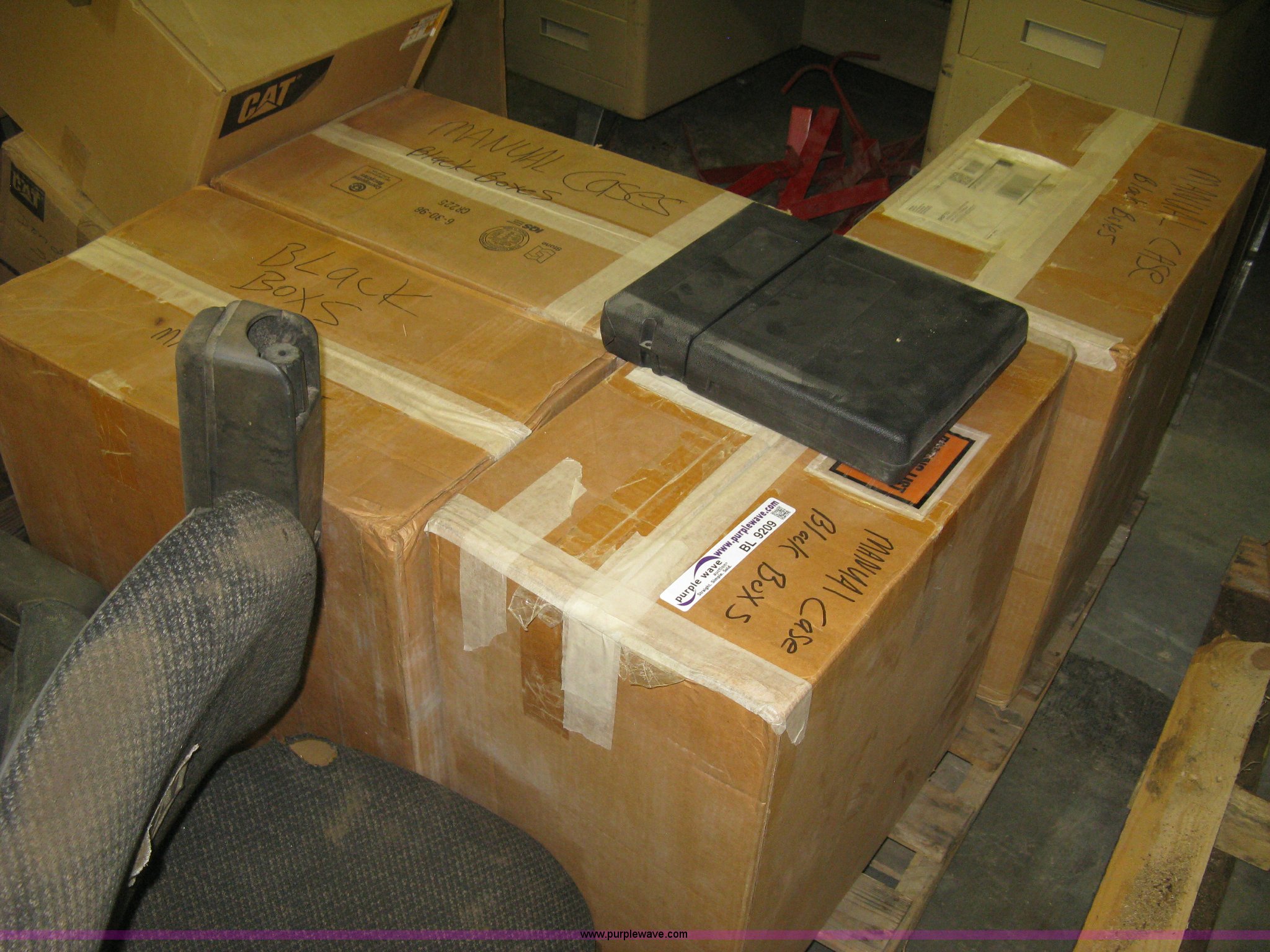 (4) cases of poly equipment manual boxes in Wichita, KS Item BL9209