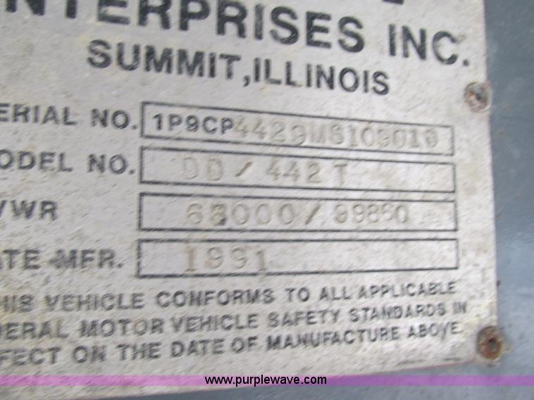 image for item BS9953 1991 Pratt DD/442T lowboy equipment trailer