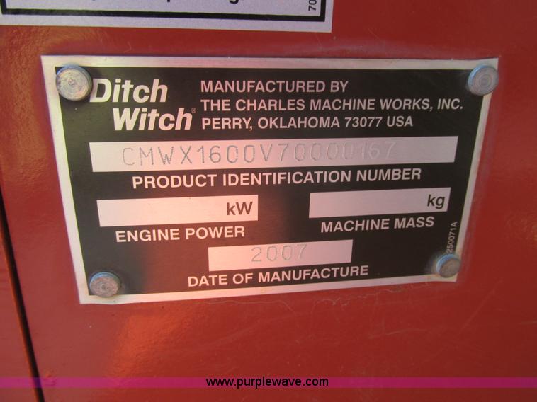 image for item BS9991 2007 Ditch Witch XT1600 tool carrier