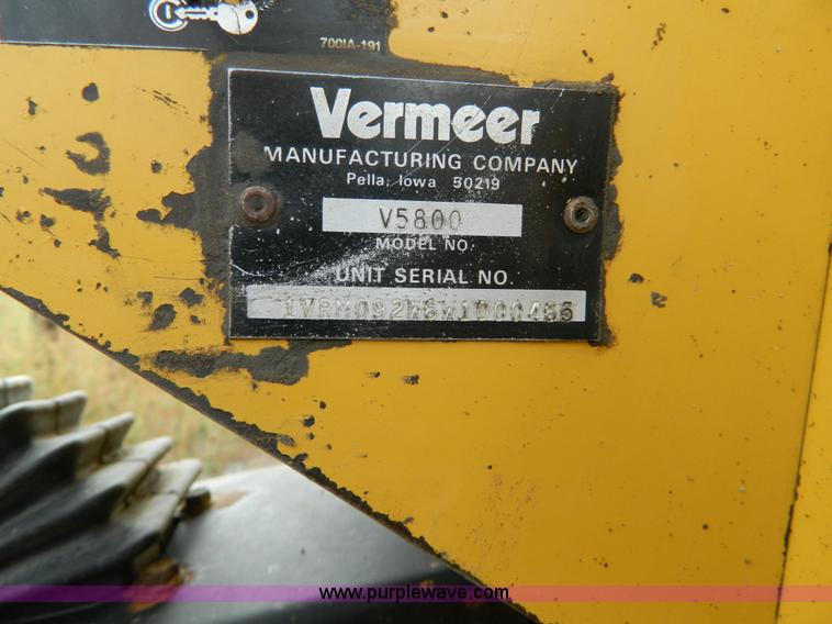image for item BT9881 1997 Vermeer V5800 trencher