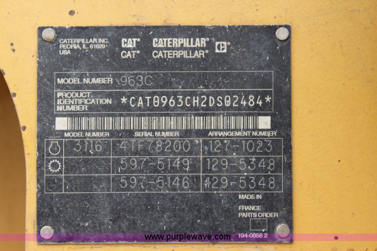 image for item L2330 2002 Caterpillar 963C track loader