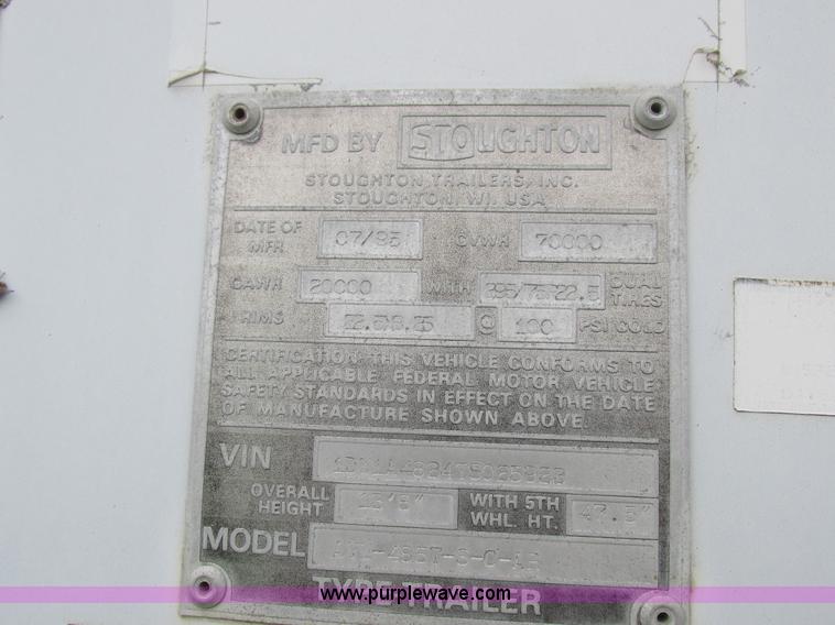 image for item L4106 1996 Stoughton dry van trailer