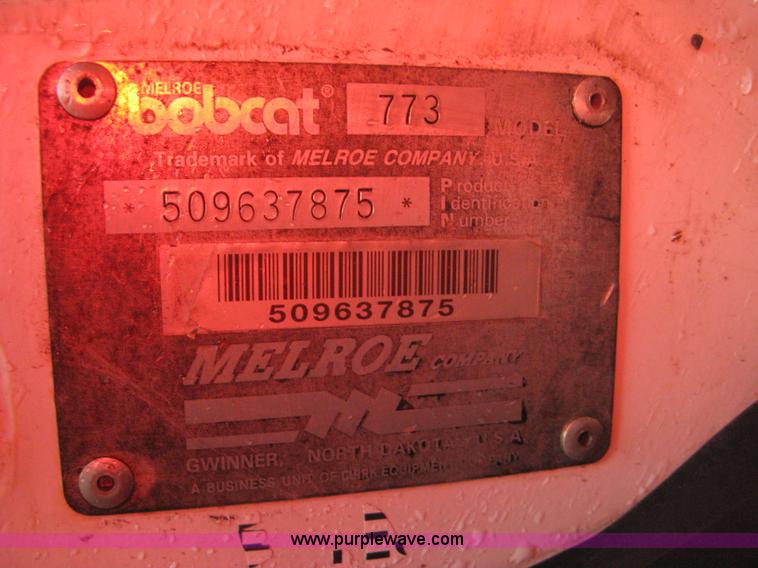 image for item L6415 1995 Bobcat 773 skid steer