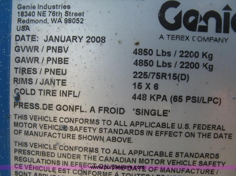 image for item L6421 2008 Genie TZ-50 boom lift