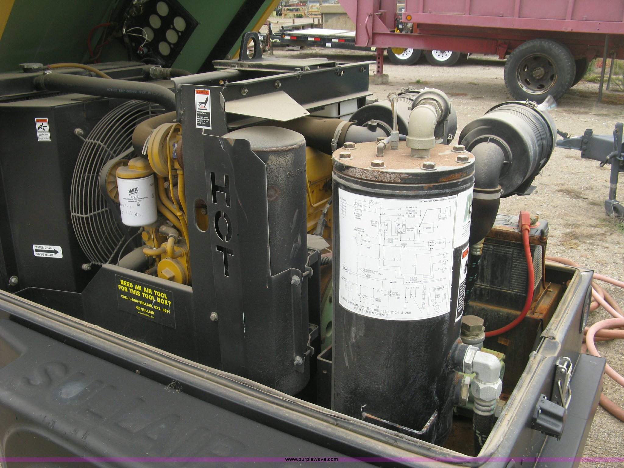 Sullair 185 air compressor in Hutchinson, KS Item L6378 sold Purple