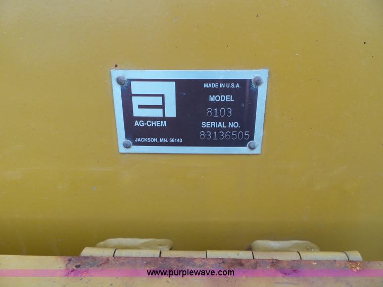image for item L5061 2005 Ag-Chem TerraGator 8103 applicator cab and chassis