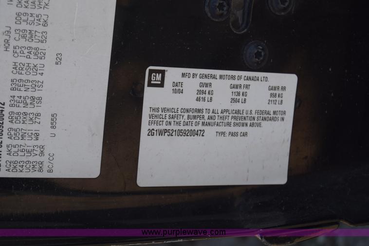 image for item J7101 2005 Chevrolet Impala SS