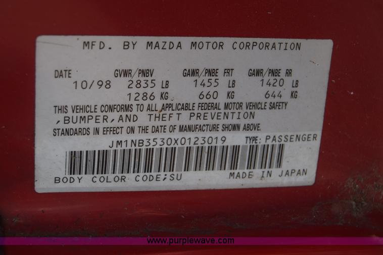 image for item J8023 1999 Mazda MX-5 Miata