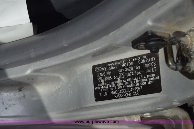 image for item K4778 2003 Hyundai Accent GL