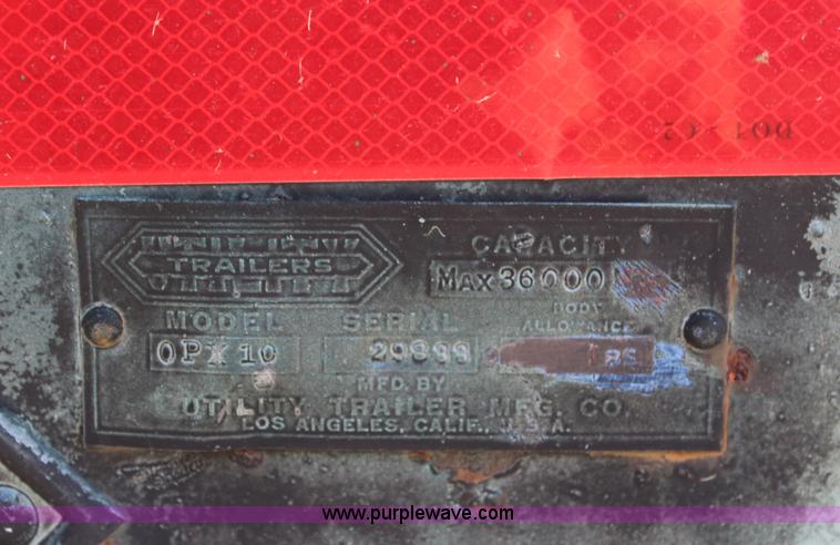 image for item L2445 1957 Utility OPX10 pole trailer