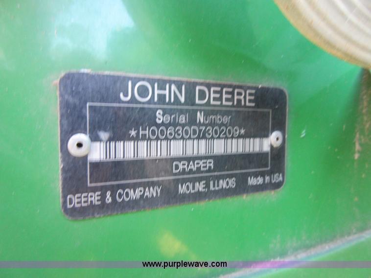image for item BB9132 2009 John Deere 630D draper head