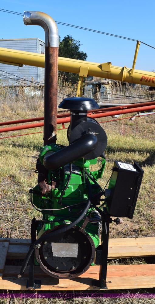 image for item J8496 John Deere four cylinder diesel irrigation engine