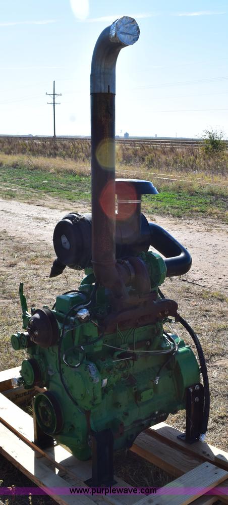 image for item J8496 John Deere four cylinder diesel irrigation engine