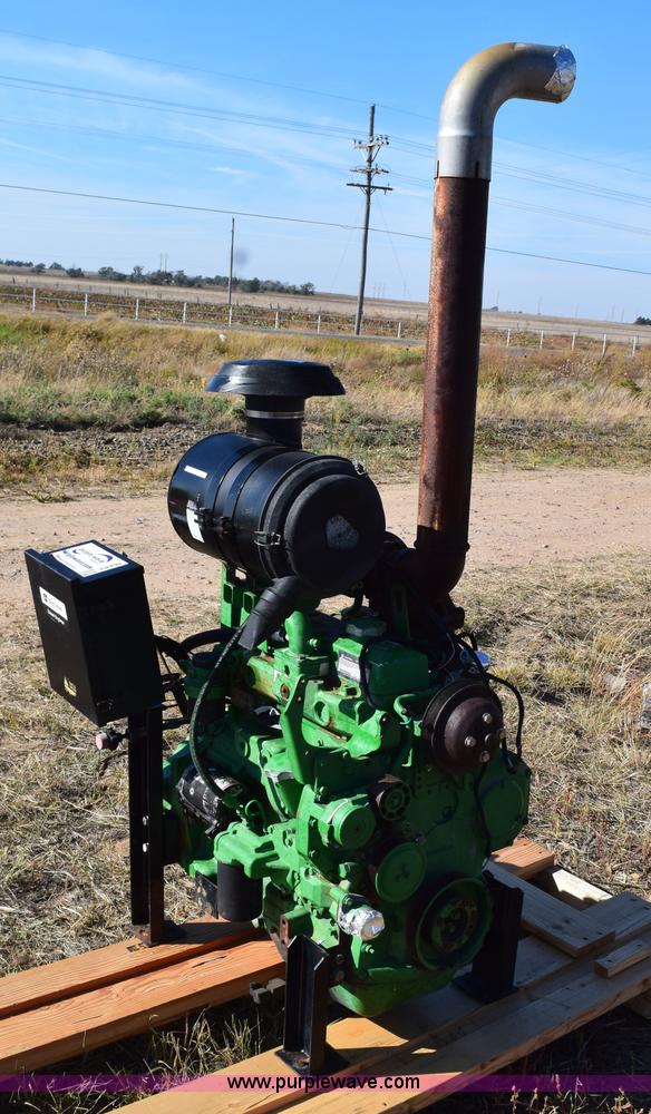 image for item J8496 John Deere four cylinder diesel irrigation engine