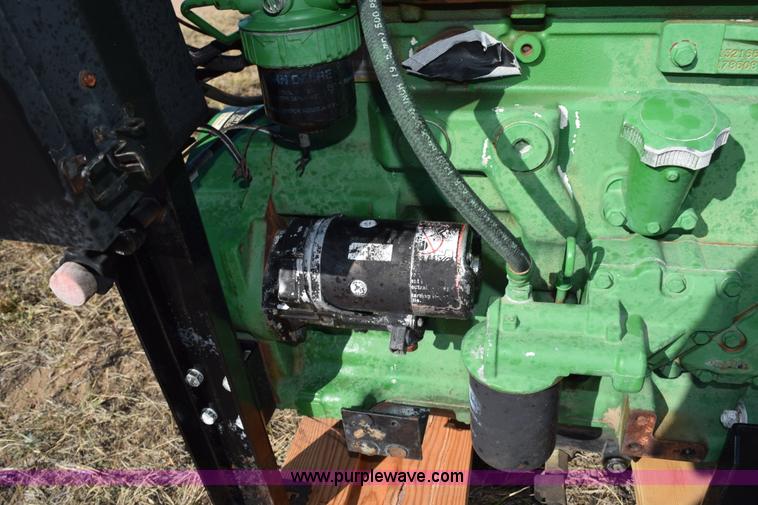 image for item J8496 John Deere four cylinder diesel irrigation engine