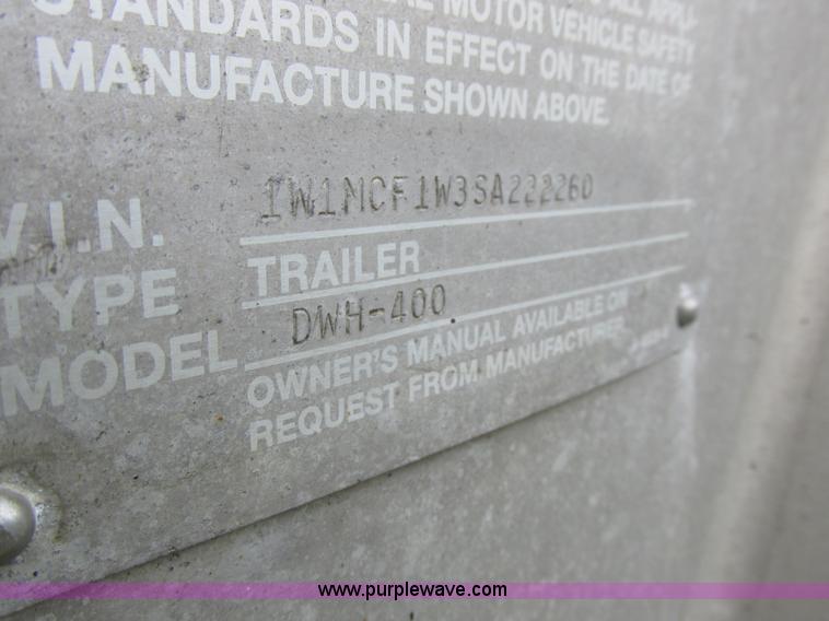 image for item K2222 1995 Wilson DWH400 double hopper bottom grain trailer