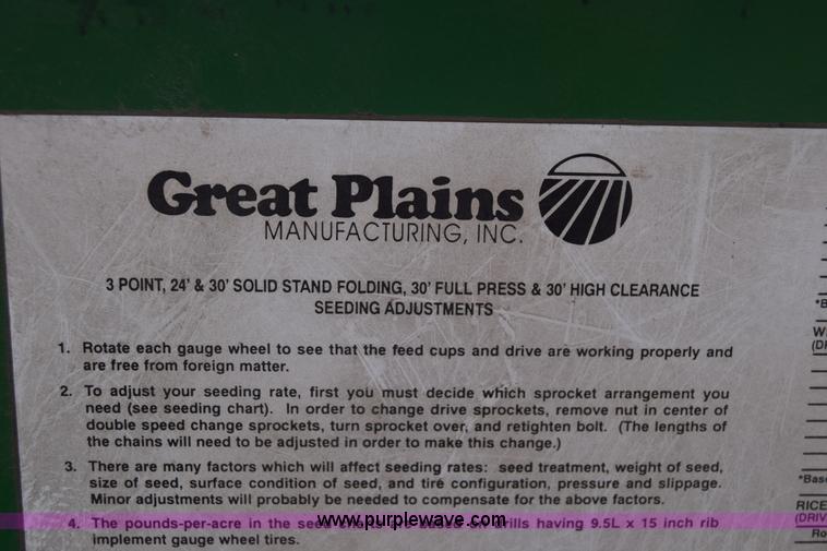 image for item K4856 Great Plains 2SF-30 grain drill