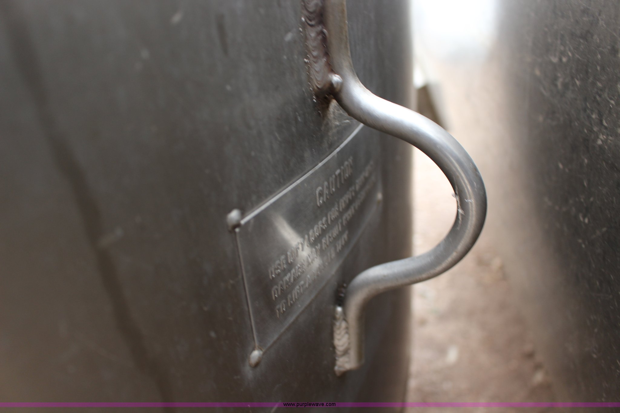 1,200 gallon stainless steel tank in Conway Springs, KS Item BC9171