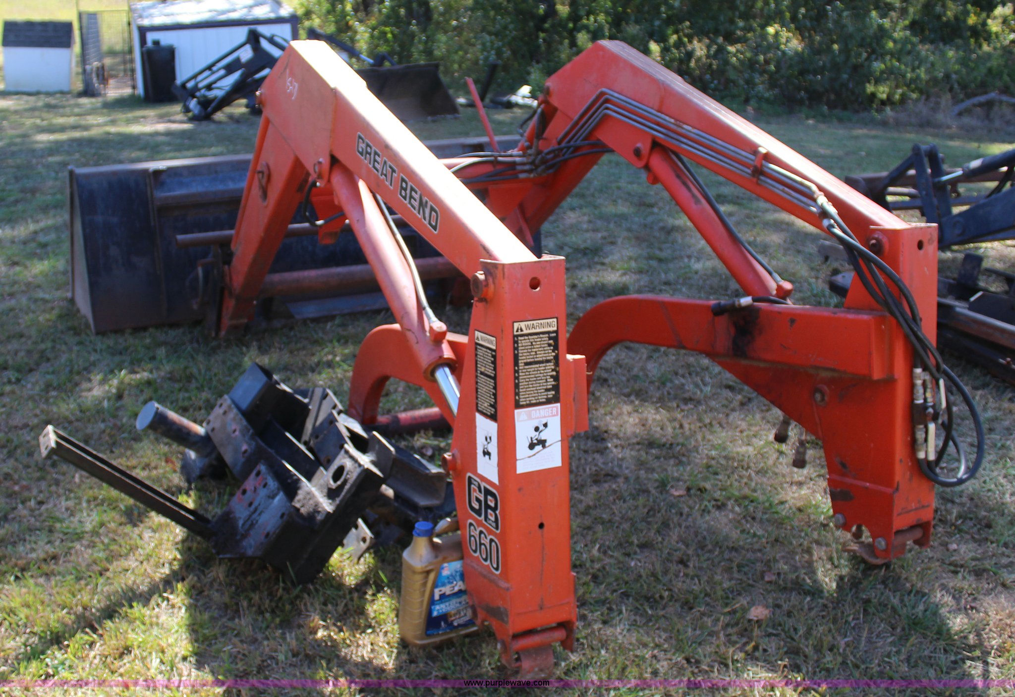 Great Bend 660 front loader in Stilwell, OK Item J4323 sold Purple Wave