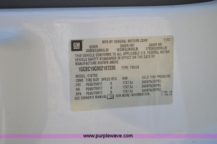 image for item BR9846 2008 Chevrolet Silverado 1500 Ext. Cab pickup truck