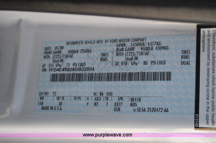 image for item BR9848 2008 Ford E450 bus