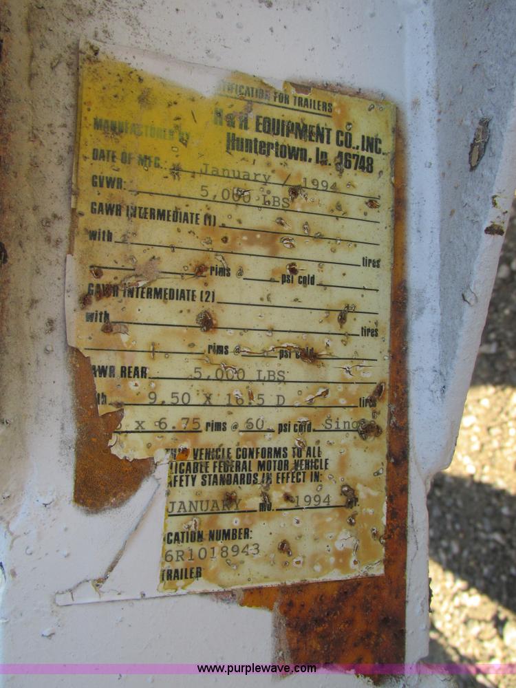 image for item BS9952 1994 H&H Smooth Rider propane tank transport trailer