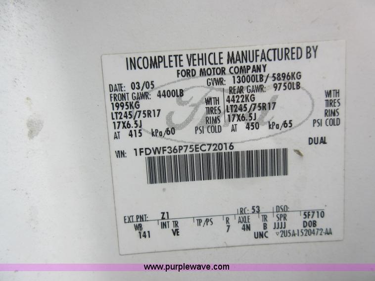 image for item G3685 2005 Ford F350 Super Duty service truck