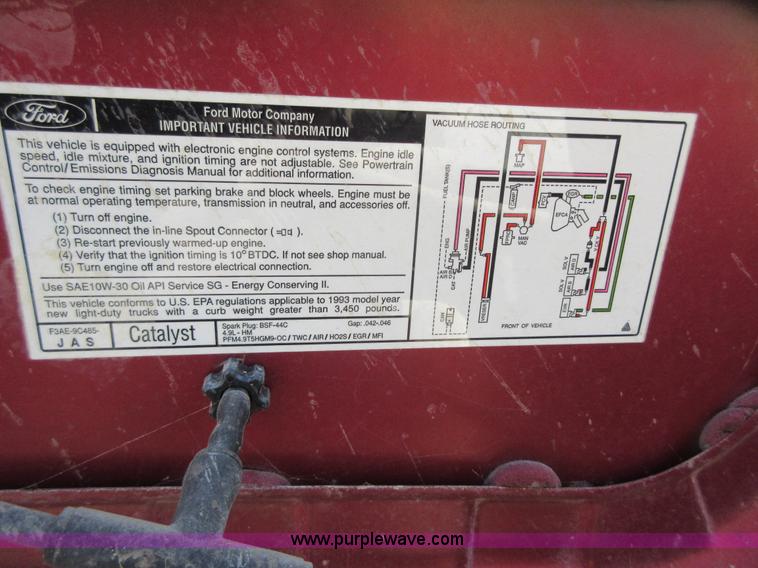 image for item I1936 1993 Ford F150 SuperCab pickup truck