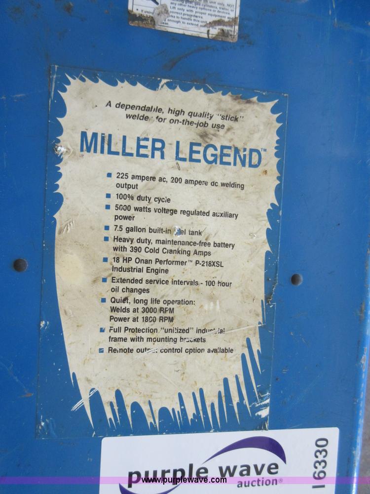 image for item I6330 Miller Legend welder/generator