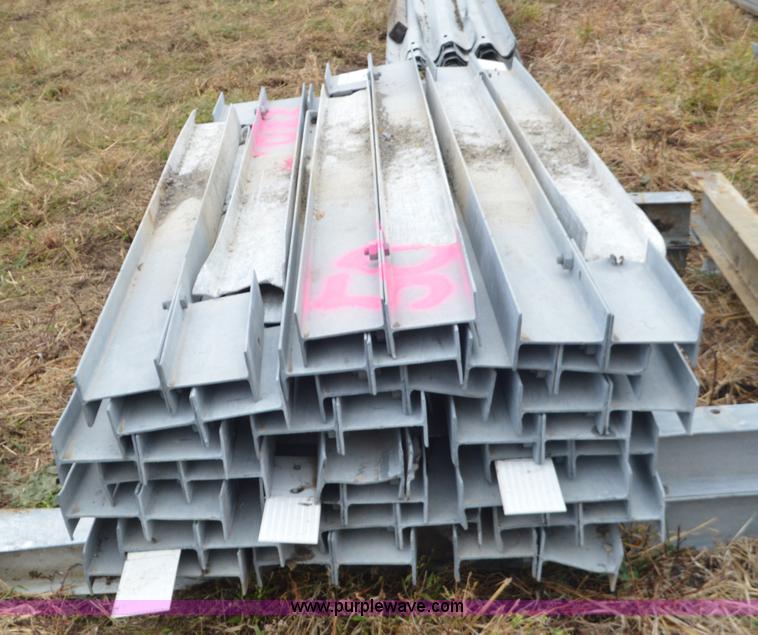 image for item I6340 Approximately 50 galvanized guard rail posts