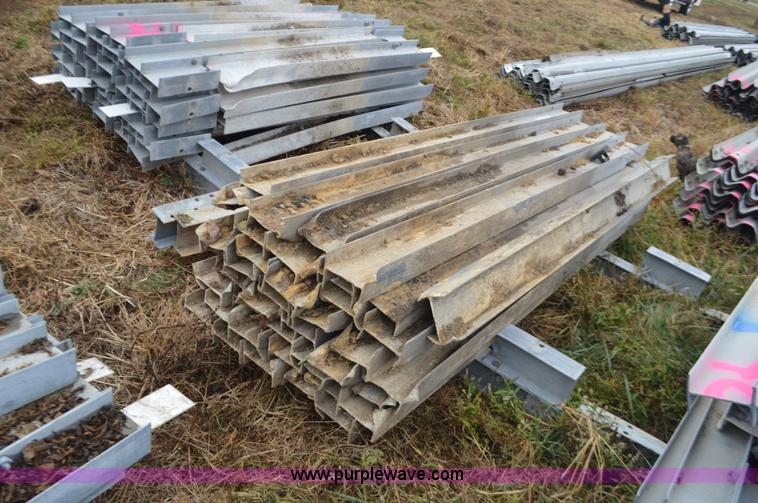 image for item I6341 Approximately 40 galvanized guard rail posts
