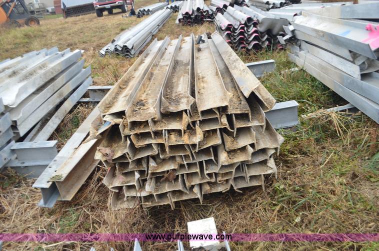 image for item I6341 Approximately 40 galvanized guard rail posts