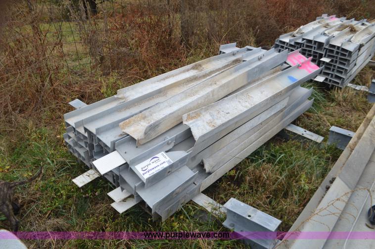 image for item I6342 Approximately 42 galvanized guard rail posts