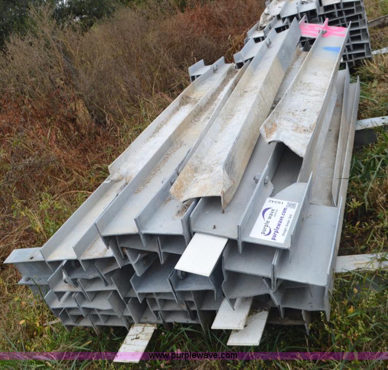 image for item I6342 Approximately 42 galvanized guard rail posts