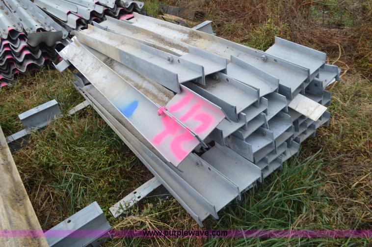 image for item I6342 Approximately 42 galvanized guard rail posts
