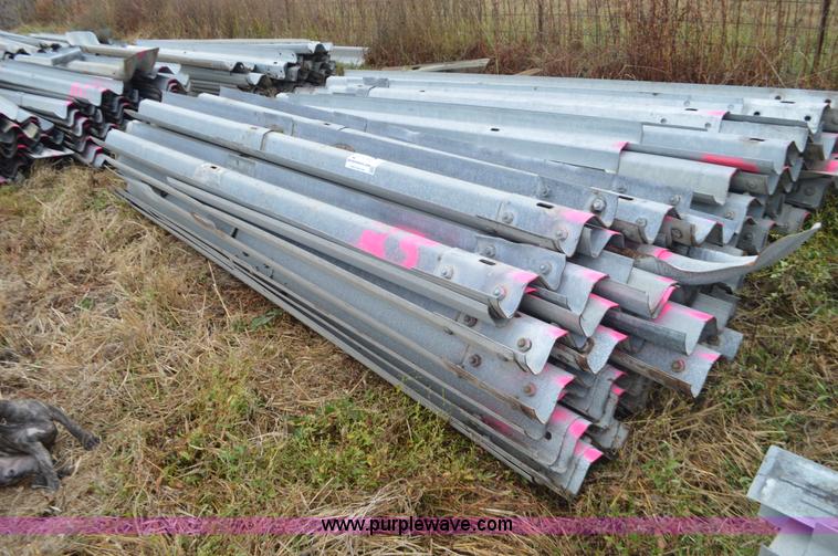 image for item I6343 Approximately 35 galvanized guard rail