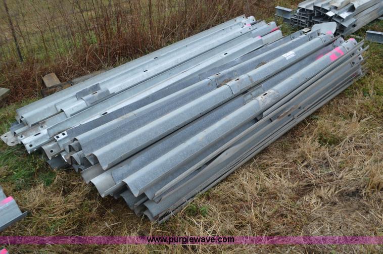 image for item I6343 Approximately 35 galvanized guard rail