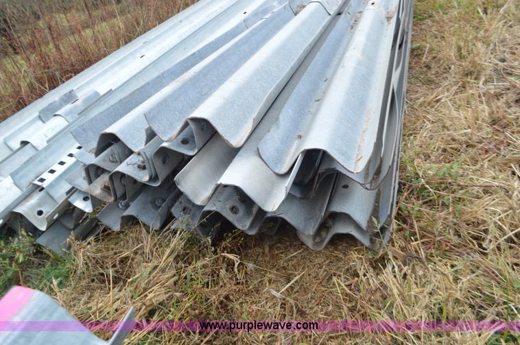 image for item I6343 Approximately 35 galvanized guard rail
