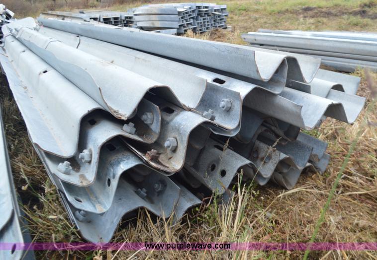 image for item I6343 Approximately 35 galvanized guard rail
