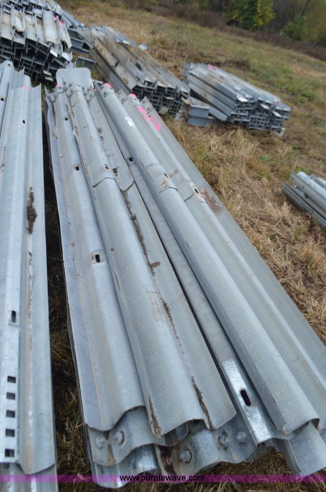 image for item I6343 Approximately 35 galvanized guard rail