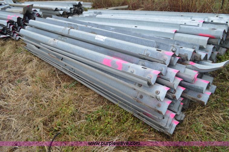 image for item I6343 Approximately 35 galvanized guard rail