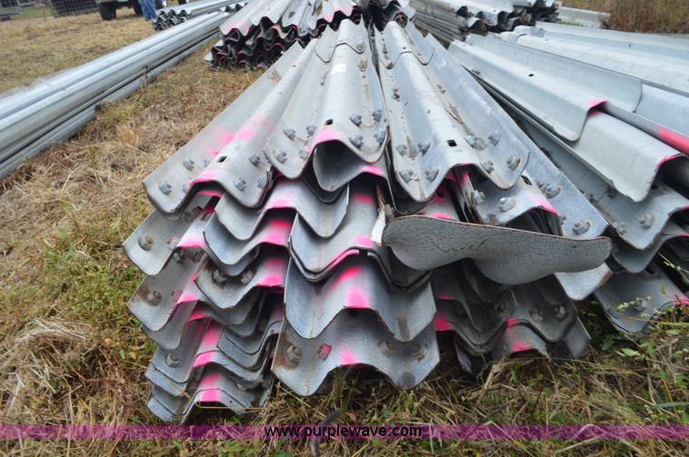 image for item I6343 Approximately 35 galvanized guard rail