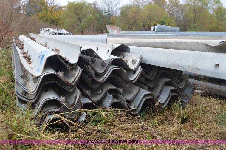 image for item I6344 Approximately 28 galvanized guard rail