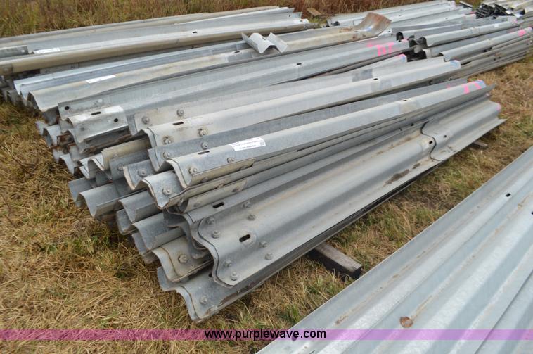 image for item I6346 Approximately 25 galvanized guard rail