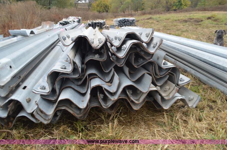 image for item I6346 Approximately 25 galvanized guard rail