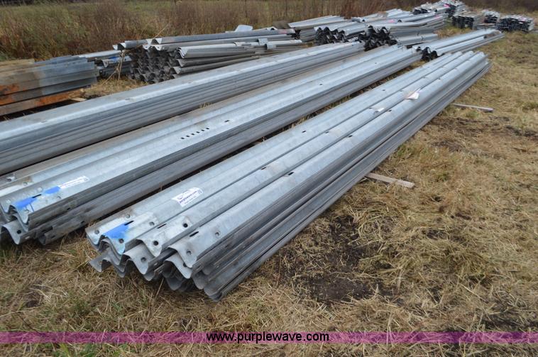image for item I6347 Approximately 22 galvanized guard rail