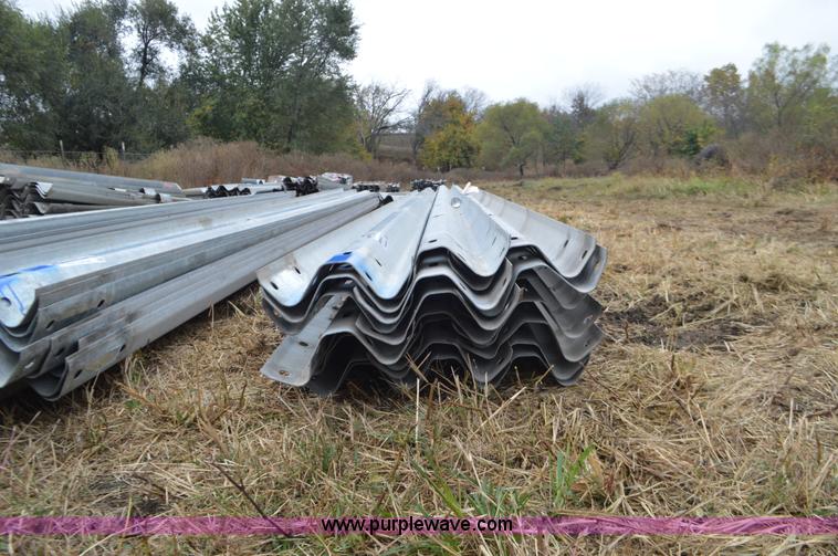 image for item I6347 Approximately 22 galvanized guard rail