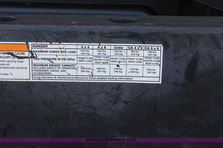 image for item J4304 2012 Polaris Ranger Crew utility vehicle